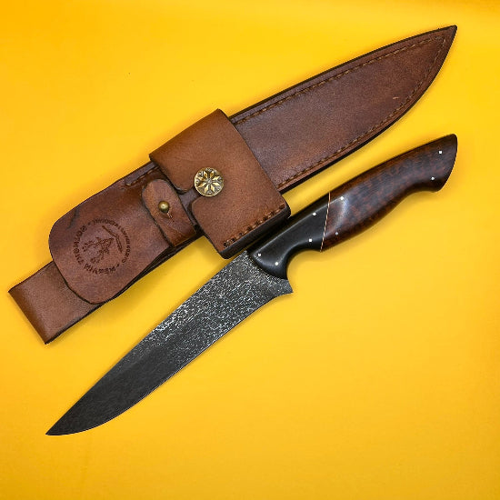 Kuro Damascus Field Knife 160