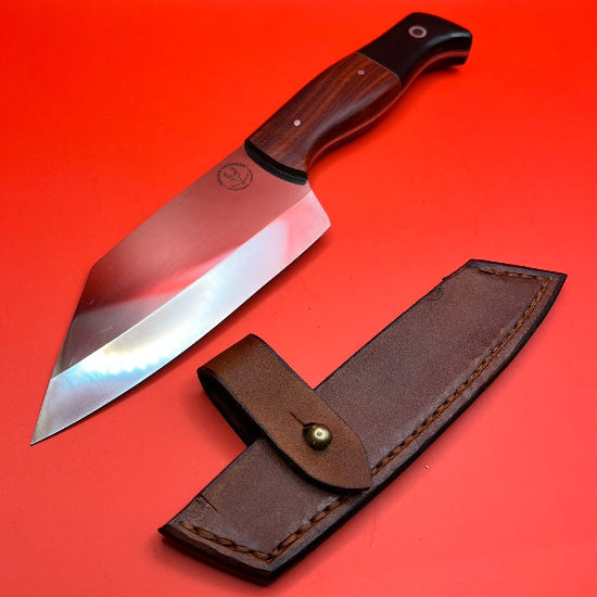 Compact Kitchen Cleaver with Hardwood Handle