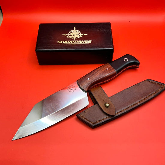 Compact Kitchen Cleaver with Hardwood Handle