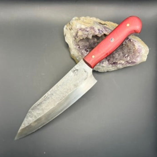 Kyo Deba Style Kitchen Knife - 5160 Carbon Steel - Red Ivory Handle