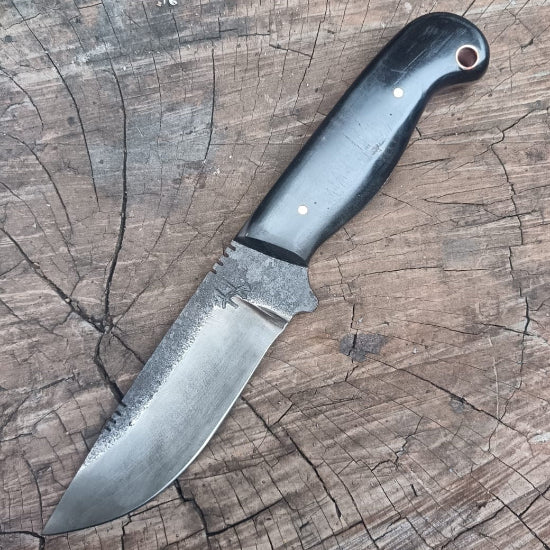 The Buffalo BRAAI knife:  Forged 5160 fitted with Cape Buffalo Horn