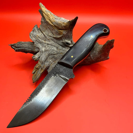 The Buffalo BRAAI knife:  Forged 5160 fitted with Cape Buffalo Horn